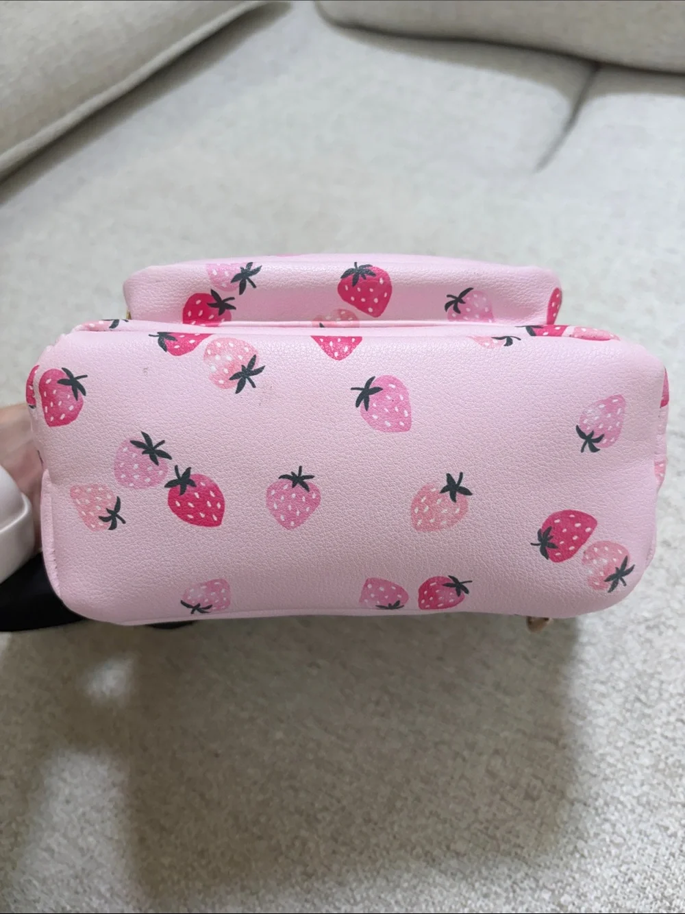 Claire's Pink Strawberry Mini Backpack